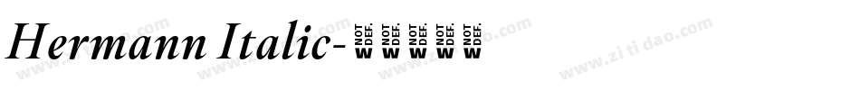 Hermann Italic字体转换